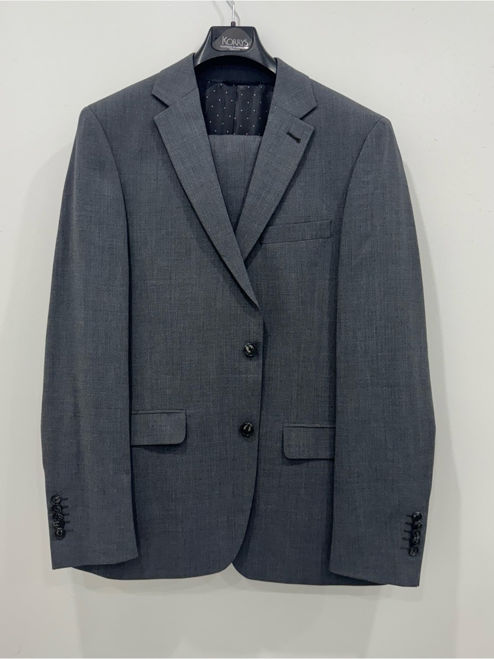 Roberto for Korry’s Clothiers Gray 2-Piece Suit Set Blazer & Dress Pants Men’s